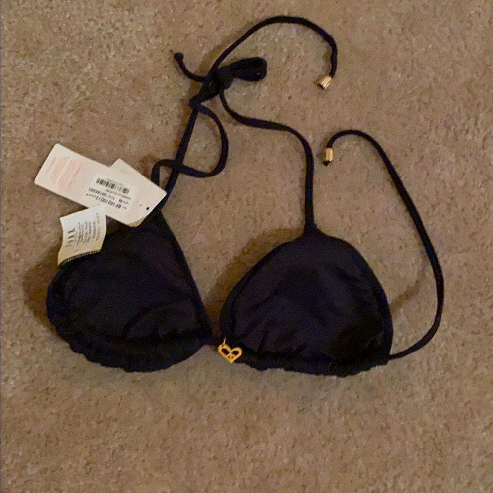 BLACK COLOR MIX TRIANGLE TOP and THONG Bottom NWT - Picture 14 of 14